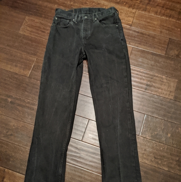 Men's Black Levi Straight Leg Jeans 👖 - Picture 1 of 5